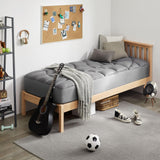 Twin Mattress Pad Waterproof - Ergonomic Quilted Fitted Twin Mattress Topper, 5-Layers Noiseless Washable Mattress Protector Cover with 8"-21" Deep Pocket (Grey, 39x75) UNIKOME