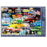Crown Point Graphics Route 66 Vintage Cars and Trucks Puzzle, 1000 Piece Jigsaw Puzzle Crown Point Graphics