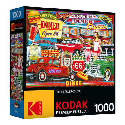 RoseArt - Kodak Premium - 50's Diner - 1000 Piece Jigsaw Puzzle for Adults