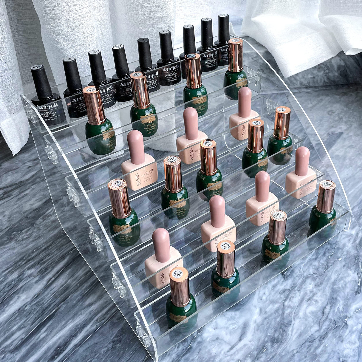 MineSign Sunglasses Organizer Clear Eyeglasses Display Case Sticker Display Tray For Glasses Tabletop Holder Stand (6 layer) MineSign