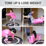 Maximus Life Bounce & Burn Foldable Indoor Mini Trampoline Rebounder USA for Adults | Fun Way to Lose Weight and get FIT! Plus Rebounding Exercise DVD | Optional Handle Bar | Already Assembled MXL MaXimus Life