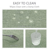 Veblandy Rectangle Tablecloth Linen Textured Waterproof & Stain Resistant Table Cloth Wrinkle Free Decorative Fabric Farmhouse Table Cover for Dining/Party/Buffet/Wedding, 52 x 70 Inch, Sage Green Veblandy