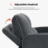 MCombo 60" Wall Hugger Power Reclining Loveseat Sofa with Adjustable Headrest, RV Recliner Loveseat with USB and Type C Charge Ports for Small Spaces 6924 (Dark Grey) MCombo