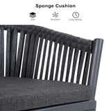 PURPLE LEAF 9 Pieces Outdoor Dining Set with Patio Aluminium Dining Table and Wicker Rattan Chairs Modern Furniture Cushions Sets for Backyard Indoor Decor Kitchen Grey PURPLE LEAF