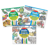 Melissa & Doug Jumbo 50-Page Kids' Coloring Pads 3-Pack - Animals, Vehicles, and Multi-Themed - FSC Certified Melissa & Doug
