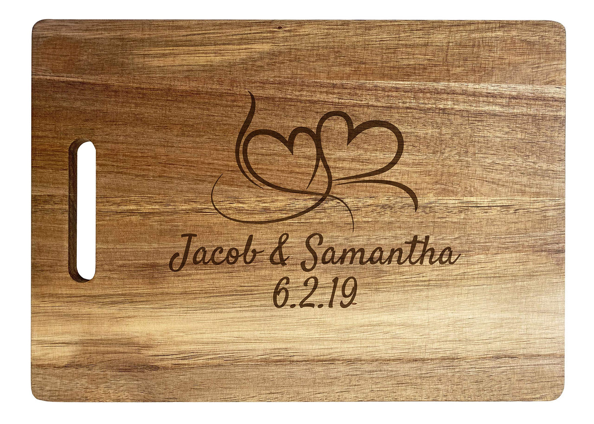 Custom Engraved Wooden Cutting Board Charcuterie Cheese Board Personalized with Custom Text or Message Acacia Wood (10 X 14) R and R Imports