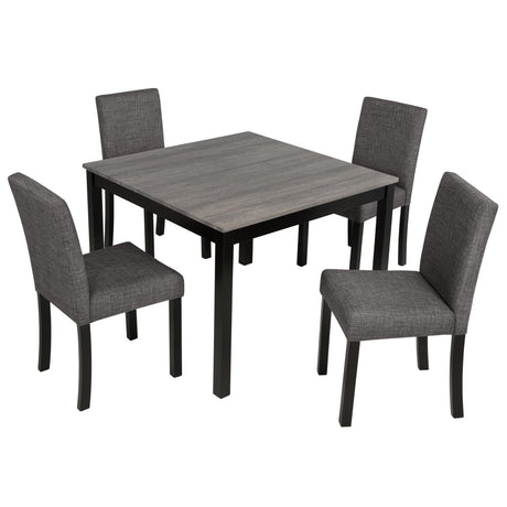 Modern Dining Table Set With Upholstered Chairs For Dining Room HouseOfZazla