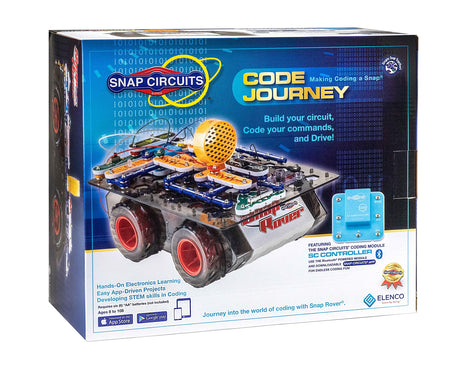 Snap Circuits Code Journey, Build Your Circuit, Code Your Commands, and Drive, Bluetooth Controlled, STEM Building Toy for Ages 8 to 108 Snap Circuits