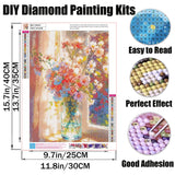 GMETINC Diamond Painting Kits for Adults, Flower DIY 5D Diamond Art Kits Full Drill Diamond Dots Paintings with Diamonds Gem Art and Crafts Home Decor 12x16inch GMETNIC