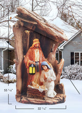Three Kings Gifts Christmas Outdoor Nativity Scene - 55" Life-Like Scene of The Holy Family Nativity Scene Outdoor bathed in Soft Amber Light - Sturdy & Durable Yard Nativity Scene for Winter THREE KINGS GIFTS THE ORIGINAL GIFTS OF CHRISTMAS