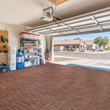 Sorbus 48Sq. Ft. Wood Grain Floor Tiles Foam Mat EVA Interlocking Mats Tile 3/8-Inch Thick Flooring Wood Puzzle Exercise Mats w/Borders - Home Playroom Basement, Apartment, Trade Show, Baby, Dance Sorbus