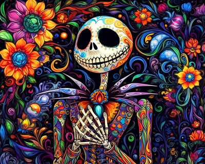 Meothan Paint by Numbers Kits for Adults Beginners- Easy Canvas Nightmare Before Christmas Paint by Number for Home Decor and Gifts 16X20 inch (Halloween)