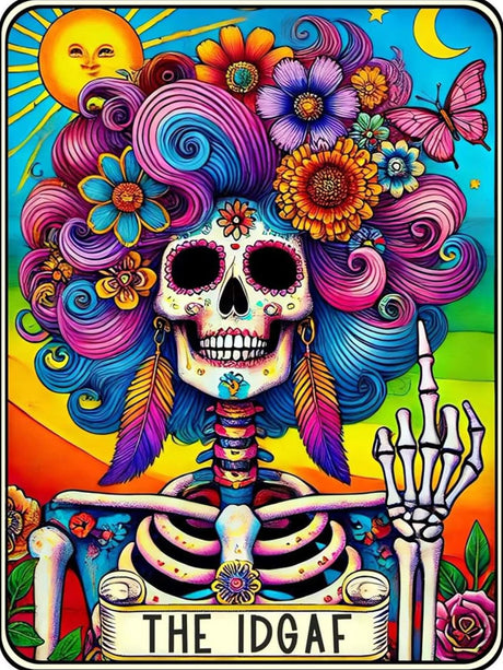 Ekuxom Skull Diamond Art Kits for Adults, Diamond Painting Kits for Beginners, DIY Full Drill Colorful Diamond Dots Paintings Crafts for Adults Gem Wall Art Decor Gifts 12x16in Ekuxom