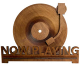 Heather & Willow Now Playing Vinyl Record Holder | Now Playing Vinyl Record Stand Display | Wood Vinyl Record Storage Stands for Albums | Now Spinning Vinyl Accessories Rack Heather & Willow