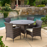 Christopher Knight Home Rodgers Outdoor Wicker Dining Set, 5-Pcs Set, Multibrown Christopher Knight Home