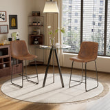 SIZOTA Round Bar Table, 37.4" High Pub Table, 31" Small Cocktail Table with Metal Base & Glass Top, for Small Spaces, Bistro Pub, Cafe(Black) SIZOTA