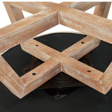 GDFStudio Swivel Barrel Chair Modern Accent Arm Chair Upholstered Linen Round Reading Armchair 360° Swivel Chair with Cross-Shaped Solid Wood Base for Bedroom Office Living Room, Lighe Blue GDFStudio