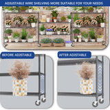 Heavy Duty Shelving, 76.2" H Garage Shelving Unit with Wheels, 4-Tier Garage Storage Shelves Metal Shelves Rack, Adjustable Industrial Shelving for Warehouse Storage, 60" W x 24" D x 76.2" H, Black GIOTORENT