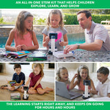 AmScope IQCREW Kid's Premium Portable LCD Color Digital Microscope with Rock and Mineral Collecting Look and Learn Activity Kit AmScope