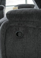Signature Design by Ashley Draycoll Contemporary Manual Pull Tab Reclining Sofa, Dark Gray Signature Design by Ashley