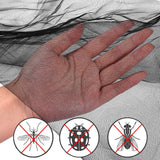 Comtelek Elegant Bed Canopy Mosquito Net Set, Four Corner Post Curtains, Stick Hook &Profession Rope, Screen Netting, Full/Queen/King/Black Comtelek