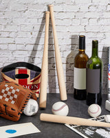 Marsui Mini Baseball Bat 18 Inch Unfinished Wooden Bats Small Baseball Bats Unpainted Wood Baseball Bats Baseball Bat Craft for DIY Painting Ball Sports Games Party Favors Craft (6 Pcs) Marsui