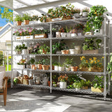 REIBII 70" W Wire Shelving Load 1500LBS, Metal Shelving 5-Tier Storage Shelves Metal Shelves for Storage Adjustable Shelving Rack for Pantry Kitchen Commercial School 70" W*15.8" D*72.4" H,Chrome REIBII