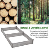 Yaheetech 8×4ft Wooden Horticulture Raised Garden Bed Divisible Elevated Planting Planter Box for Flowers/Vegetables/Herbs in Backyard/Patio Outdoor, 93 x 48 x 10in, Gray Yaheetech