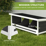 PawHut Wood Chicken Nesting Box, 3 Hole Chicken Boxes for Laying Eggs, Chicken Coop Nesting Box with Asphalt Roof for Indoor or Outdoor, Fits Up to 3 Hens, Gray PawHut