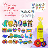 Create Your Own Suncatchers for Window Hanging – 24-Pack Window Glitter Art Suncatcher Kit with 12 Colors – Arts and Crafts for Kids KOKO AROMA