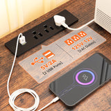 EnHomee Dresser TV Stand with 10 Drawers for 55" TV Stand for Bedroom with LED Lights & Power Outlets Wide Dresser for Bedroom with Shelves & Side Pockets Sturdy Metal Frame & Wood Top, Rustic Brown EnHomee