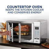 Oster Convection Oven, 8-in-1 Countertop Toaster Oven, XL Fits 2 16" Pizzas, Stainless Steel French Door Oster