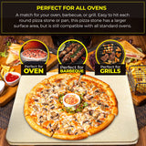 Pizza Stone - Baking Stone. SOLIDO Rectangular 14"x16" - Perfect for Oven, BBQ and Grill Solido