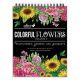 ColorIt Colorful Flowers Volume 2 Wildflowers, Gardens, and Bouquets Adult Coloring Book, 50 Original Designs, Thick Paper, Spiral Binding, USA Printed, Lay Flat Hardback Book Covers, Blotter Paper ColorIt