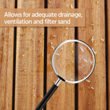 Yaheetech 10PCS Acacia Wood Interlocking Flooring Tiles Waterproof Flooring for Outdoor & Indoor Patio,Balcony,Garden,Poolside,12 × 12 in Yaheetech