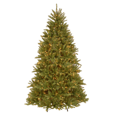 National Tree Company Pre-Lit Artificial Full Christmas Tree, Green, Dunhill Fir, White Lights, Includes Stand, 7.5 Feet National Tree Company