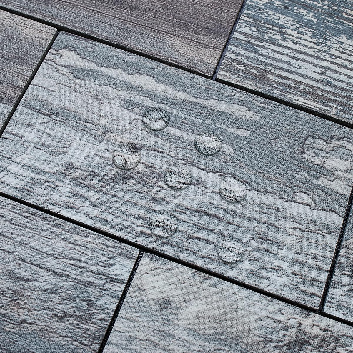 DICOFUN Distressed Wood Peel and Stick Backsplash Wall Tiles, 12"x12" Thick PVC Subway Tile for Kitchen Backsplash, 10 Sheets DICOFUN