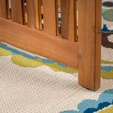 GDFStudio Outdoor 6-Seater Acacia Wood Chat Set, Brown Patina Finish and Cream GDFStudio