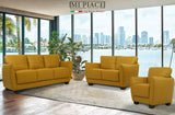 Acme Valeria Leather Sofa in Mustard Acme