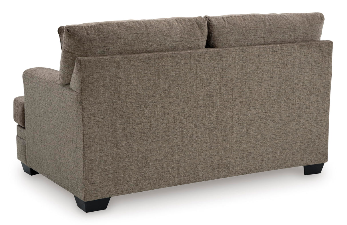 Signature Design by Ashley Stonemeade Casual Loveseat with 2 Toss Pillows, Dark Brown Signature Design by Ashley