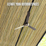 Bamboo Fence 6 Feet High, Outdoor Privacy Screen, Rolled Natural Fencing, 8ft x 6ft, 8 Foot Long Roll, Backyard Wall Covering, Private Screening Cover Panel for Patio, Balcony, Railing | Houseables Houseables