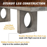 Barrington Billiards 11' Aurora Outdoor Shuffleboard Table with Scratch-Resistant Playfield and 8 Puck Set Barrington Billiards