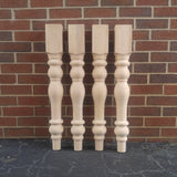 DESIGN 59 Unfinished Cottage Farmhouse Dining Table Legs- Set of 4 Turned Legs inc DESIGN 59