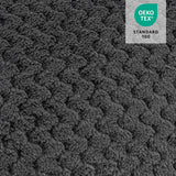 MCombo Oversized Power Lift Recliner Chair for Elderly, Dual Motor Lift Chair with Heat and Massage, Lay Flat Lift Chair for Big and Tall, Cup Holders, Fabric R7891 (Oversize, Dark Gray) MCombo