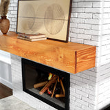 COSHOMER Fireplace Mantel - Floating Mantel Shelf, Wood Mantels for Over Fireplace, Wall-Mounted Mantels, Weight Capacity 60lbs, 60 X 9 X 6 inch, Oak COSHOMER