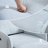 IOMOR Power Recliner Chair for Adults, Electric Recliner with USB Tape-C Ports, Zero Wall Single Reclining for Small Space, Living Room (1, Blue) IOMOR