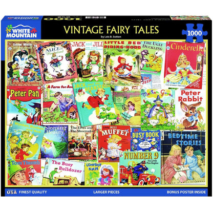 White Mountain Vintage Fairy Tales Puzzles for Adults 1000 Pieces Jigsaw Children Book Puzzle