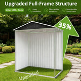 YADSUNY 6x4 FT Outdoor Storage Shed, Metal Garden Tool Shed with Updated Frame Structure, Lockable Doors and Windows, Ideal for Backyard Garden Patio Lawn, Grey YADSUNY