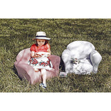 Keet Roundy Kid's Chair Gingham Kids Chair, Comfortable and Durable Kids Chair, Kids Armchair Easy to Coordinate, Kids Bedroom Chair, Comfy, Ages 2-5 Years, Kid Sofa Chair, Brown Keet