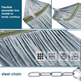 Tranquillo Adjustable Hammock Stand 600 lbs Capacity, Collapsible Camping Hammock and Stand, Double Hammock with Stand for 2 Persons, Quick & Easy Assembly Garden Yard Patio Lawn, Grey Tranquillo